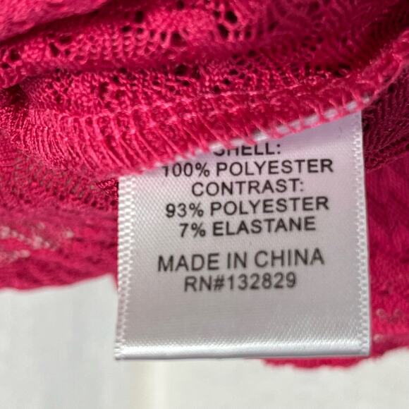 Lovers and Friends Pink Semi sheer Cinch Front Crop V-Neck‎ Shirt Size Small - Picture 7 of 7